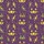 Hawaiian Crawfish Mardi Gras Pattern: Deep Purple, Yellow, Lime Green Stars & Beads Design Short-sleeve Hawaiian Shirt - 7