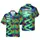 Hawaiian Christmas Village Snow Hills Santa Sleigh Aurora Sky Pine Trees Dog Fabric Print Short-sleeve Hawaiian Shirt - 1