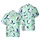 White Cats Indigo Patches, Red Yarn, Yellow Fish Toy, Aqua-Mint Speckled Tile Short-sleeve Hawaiian Shirt - 1