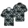 Startled Tabby Cat UFO Beams Rural Landscape Overcast Sky Botanical Foliage Short-sleeve Hawaiian Shirt - 1