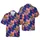 Highland Cow Watercolor Face American Flag Bandana Poppies Wildflowers Fabric Decor Short-sleeve Hawaiian Shirt - 1