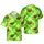 Green Parrots Straw Hats Heart Sunglasses Beer Hibiscus Tropical Seamless Pattern Short-sleeve Hawaiian Shirt - 1