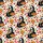 Grim Reaper Pizza Slice Tropical Pattern: Topping Mosaic Design - Black White Red Green Short-sleeve Hawaiian Shirt - 7