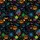 Glowing Neon Outline Black Cats Jack-O'-Lanterns Hawaiian Spiderweb Star Cross Pattern Short-sleeve Hawaiian Shirt - 7