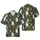 Potted Succulent Ghosts Tropical Print: Charcoal Star & Cross Mosaic Botanical Short-sleeve Hawaiian Shirt - 1