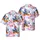 Coastal Halloween Raccoons: Witch Wizard Mummy, Tropical Palm Fronds Hibiscus Short-sleeve Hawaiian Shirt - 1