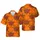 Seamless Red BOO Marquee Light Signs Hawaiian Spiderweb Bat Orange Mosaic Pattern Short-sleeve Hawaiian Shirt - 1