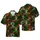 Scary Bigfoot Mummy Witch Hat Tropical Foliage Jack-O-Lantern Bat Edge-to-Edge Design Short-sleeve Hawaiian Shirt - 1