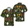 Hawaiian Woodland Owls Squirrels Rabbits Botanical Toadstool Fern Pattern Black Green White Short-sleeve Hawaiian Shirt - 1