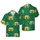 Beer Enthusiast Clinking Mugs Golden Froth Dark Brown Teal Botanical Mosaic Short-sleeve Hawaiian Shirt - 1