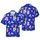 Navy Botanical Hawaiian Artwork: Shiny Balloon Dogs, Giraffes, Bunnies, Frogs Short-sleeve Hawaiian Shirt - 1