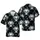 Hawaiian Skull Rose Butterfly Pattern: High Contrast Intricate Black White Gray Motif Short-sleeve Hawaiian Shirt - 1