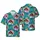 Summer Adventurer: Muscular Cartoon Gorilla Hawaiian Beach Pink Hibiscus Teal Botanical Short-sleeve Hawaiian Shirt - 1