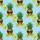 Golden Skull Pineapple Red Sunglasses Tropical Flowers Sliced Lemon Sky Blue Mosaic Short-sleeve Hawaiian Shirt - 7