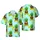 Golden Skull Pineapple Red Sunglasses Tropical Flowers Sliced Lemon Sky Blue Mosaic Short-sleeve Hawaiian Shirt - 1