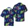 Aviator Hawaiian Pattern: Fighter Jet & Transport Aircraft, Deep Navy & Vibrant Tones Short-sleeve Hawaiian Shirt - 1