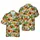 Cowgirl T-Rex Riders Galloping Lasso Green T-Rex Desert Cactus Orange Sun Artwork Short-sleeve Hawaiian Shirt - 1