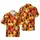 Halloween Witches Cats Skulls Bats Spiders Coffins Checkerboard Sublimation Tile Short-sleeve Hawaiian Shirt - 1
