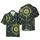 Seamless Hawaiian Celestial Mandala Sun Moon Botanical Motif Gold Brass Cream Grey Short-sleeve Hawaiian Shirt - 1