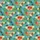 Hawaii Vacation Emblem Teal Blue Palm Setting Sun Hibiscus Plumeria Monstera Leaf Wave Mosaic Short-sleeve Hawaiian Shirt - 7