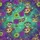 Mardi Gras Skulls: Jester, Crowned Skulls, Lute, Tropical Flowers, Teal Green Purple Bokeh Short-sleeve Hawaiian Shirt - 7