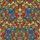 Macaw Jester Crown Masquerade Mask Golden Fleur-de-lis Glitter Red Blue Green Purple Pattern Short-sleeve Hawaiian Shirt - 7