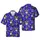 Opossum Mardi Gras Feather Mask Bead Doubloon Fleur-de-Lis Purple Gold Green Design Short-sleeve Hawaiian Shirt - 1