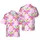 ALOHA SUMMER Pineapple Hibiscus Hawaiian Floral Fabric Sublimation Design Short-sleeve Hawaiian Shirt - 1