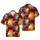 Blue Yellow Macaw Cockatoo Toucan Cocktail Glass Palm Gradient Hawaiian Print Short-sleeve Hawaiian Shirt - 1