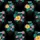 Disc Golf Hawaiian: Black Tropical Basket, Root, Hibiscus & Monstera Fabric Pattern Short-sleeve Hawaiian Shirt - 7