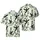 Blackbird Tropical Hawaiian Textile Print: Perched, Flying Birds, Intricate Branches Short-sleeve Hawaiian Shirt - 1