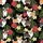 Tri-Color Sable Corgi Hawaiian Pattern: Tropical Flowers, Black Botanical Leaves Design Short-sleeve Hawaiian Shirt - 7