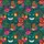Teal Blue-Green Tiki Masks Flaming Torches Tropical Jungle Pink Hibiscus Aloha Short-sleeve Hawaiian Shirt - 7