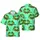 Green Alligator Crocodile Seamless Sandy Island Blue Water Palm Tree Sublimation Print Short-sleeve Hawaiian Shirt - 1