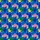 Seamless Hawaiian Pattern: Yellow Ducklings, Pink Water Lilies, Green Pads, Blue Ripples Short-sleeve Hawaiian Shirt - 7