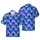 Seamless Hawaiian Pattern: Yellow Ducklings, Pink Water Lilies, Green Pads, Blue Ripples Short-sleeve Hawaiian Shirt - 1