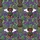 Tropical Mardi Gras Dachshunds: Jester Hats, Masks, Fleur-de-Lis Purple Green Gold Short-sleeve Hawaiian Shirt - 7