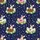 Watercolor Bunnies Pink Chocolate Donuts Striped Easter Eggs Tropical Midnight Blue Stars Short-sleeve Hawaiian Shirt - 7