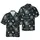 Pirate Skulls Hawaiian Pattern: Ship Wheels, Rum Bottles, Charcoal Texture Short-sleeve Hawaiian Shirt - 1