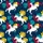 Cowboy Cowgirl Hawaiian Pattern | Rearing Horses, Tropical Leaves, Navy Speckles Short-sleeve Hawaiian Shirt - 7