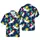 Cowboy Cowgirl Hawaiian Pattern | Rearing Horses, Tropical Leaves, Navy Speckles Short-sleeve Hawaiian Shirt - 1