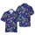 Raccoon Mardi Gras Celebration: Hawaiian Pattern, Feathered Masks, Gold Beads, Fleur-de-lis Short-sleeve Hawaiian Shirt - 1
