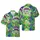 Mardi Gras School Bus Crown Fleur-de-lis Mask King Cake Beads Tropical Fabric Print Short-sleeve Hawaiian Shirt - 1