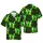 Bowling Pins Emerald Balls Shamrock Palm Monstera Hawaiian Black Lime Green Short-sleeve Hawaiian Shirt - 1