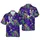 Mardi Gras Anthropomorphic Gorillas Tropical Palm Leaves & Carnival Mask Scene Short-sleeve Hawaiian Shirt - 1