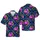 Pink Flamingos Mardi Gras Top Hats Masks Beads Saxophones Tropical Fabric Pattern Short-sleeve Hawaiian Shirt - 1