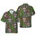 Dia de los Muertos Sugar Skull Cactus Maraca Hawaiian Botanical Fabric Design Short-sleeve Hawaiian Shirt - 1