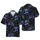 Skater Striped Cat Neon Hawaiian Cosmic Print - Glowing Planets, Stars, Collared Jacket Short-sleeve Hawaiian Shirt - 1