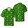 Cartoon Sasquatch Leprechaun Hat: Hawaiian Shamrocks Dark Emerald Lime Green Tiling Design Short-sleeve Hawaiian Shirt - 1