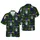 White Skull Mardi Gras Hats Gold Fleur-de-lis Peacock Beaded Hawaiian Art Short-sleeve Hawaiian Shirt - 1